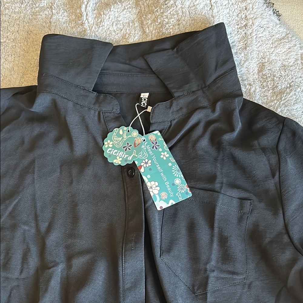 Chic Black Button-Up Shirt